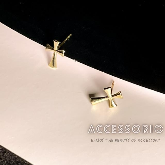 ╶◇╴拾飾 Accessorio 現貨   S925通體純銀 哥德風 十字架耳環-細節圖7