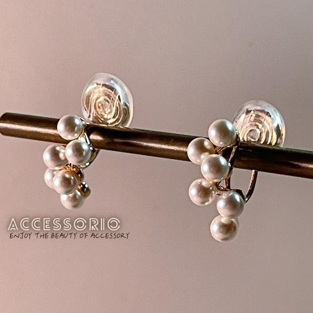 ╶◇╴拾飾 Accessorio 現貨  天然珍珠 電鍍14K金 耳夾 輕奢-細節圖3