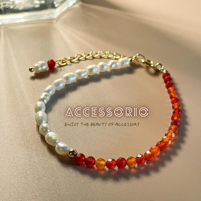 ╶◇╴拾飾 Accessorio 現貨  天然玉石 珍珠 串珠手鍊-細節圖8