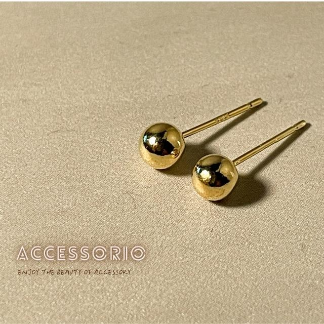 ╶◇╴拾飾 Accessorio 現貨  經典 S925鍍14K金 小金豆耳棒-細節圖4