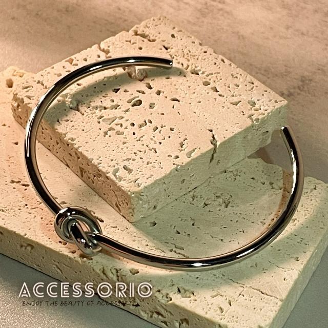 ╶◇╴拾飾 Accessorio 現貨  同心結 鈦鋼電鍍18K金手環-細節圖2