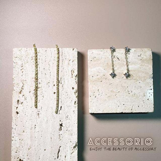 ╶◇╴拾飾 Accessorio 現貨 S925銀鍍14K金 垂墜 流蘇 耳線 耳環-細節圖11