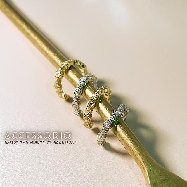 ╶◇╴拾飾 Accessorio 現貨 S925鍍14K金 白金 法式簡約 無耳洞 鋯石耳骨夾-細節圖4