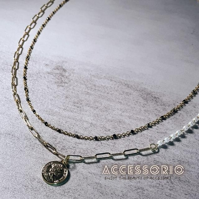 ╶◇╴拾飾 Accessorio 現貨  彩色豆豆 細項鍊 百搭 鈦鋼鍍18K金 鎖骨項鍊-細節圖6