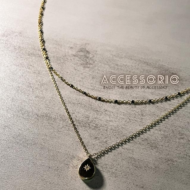 ╶◇╴拾飾 Accessorio 現貨  彩色豆豆 細項鍊 百搭 鈦鋼鍍18K金 鎖骨項鍊-細節圖7