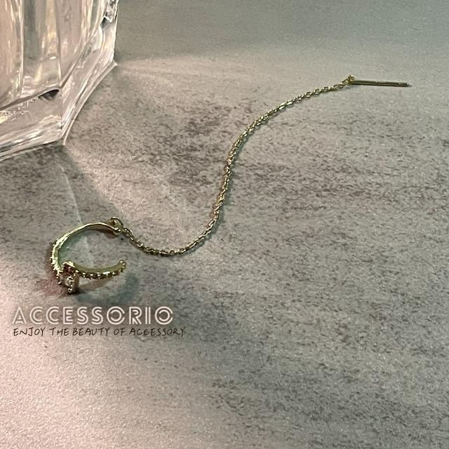 ╶◇╴拾飾 Accessorio 現貨  925銀針 戴起來超好看 鋯石耳骨夾耳線耳環(單個)-細節圖3