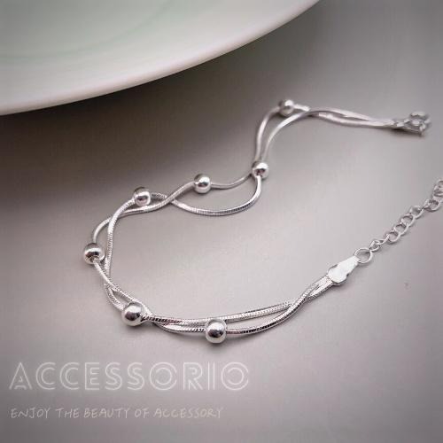 ╶◇╴拾飾 Accessorio 現貨  小圓球 S925 蛇骨女手鍊-細節圖3