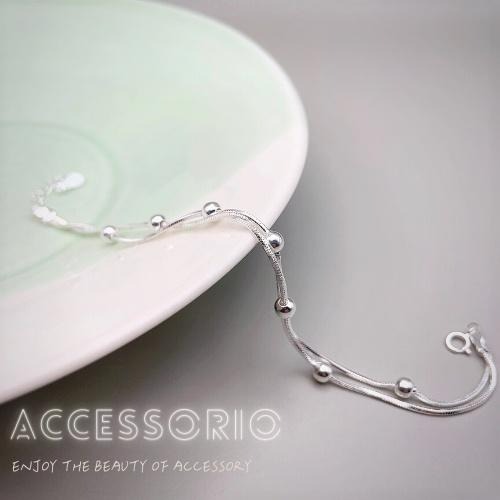╶◇╴拾飾 Accessorio 現貨  小圓球 S925 蛇骨女手鍊-細節圖6
