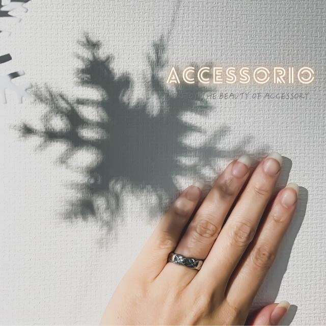 ╶◇╴拾飾 Accessorio 現貨  鈦鋼菱形格紋戒指-細節圖3