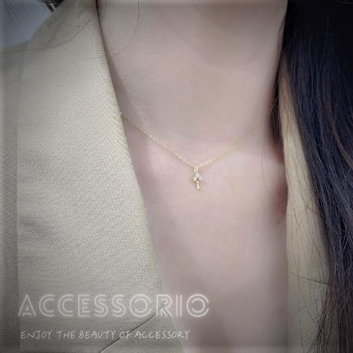 ╶◇╴拾飾 Accessorio 現貨  小心機鑰匙吊墜 S925純銀鍍14K金項鍊-細節圖5