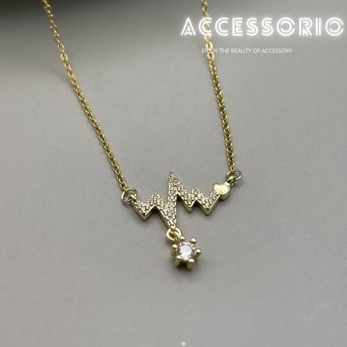╶◇╴拾飾 Accessorio 現貨  心動的瞬間 鋯石鎖骨項鍊-細節圖3