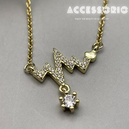 ╶◇╴拾飾 Accessorio 現貨  心動的瞬間 鋯石鎖骨項鍊-細節圖5