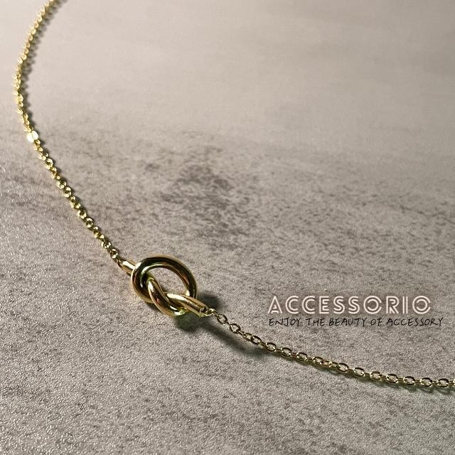 ╶◇╴拾飾 Accessorio 現貨  簡約幸運結 ins 鎖骨項鍊-細節圖3