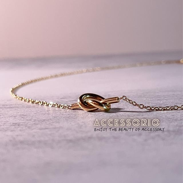 ╶◇╴拾飾 Accessorio 現貨  簡約幸運結 ins 鎖骨項鍊-細節圖4