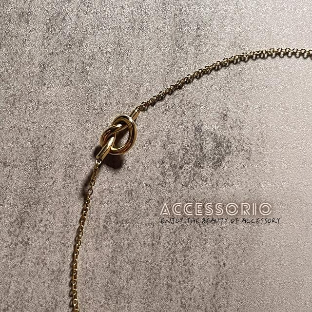 ╶◇╴拾飾 Accessorio 現貨  簡約幸運結 ins 鎖骨項鍊-細節圖5
