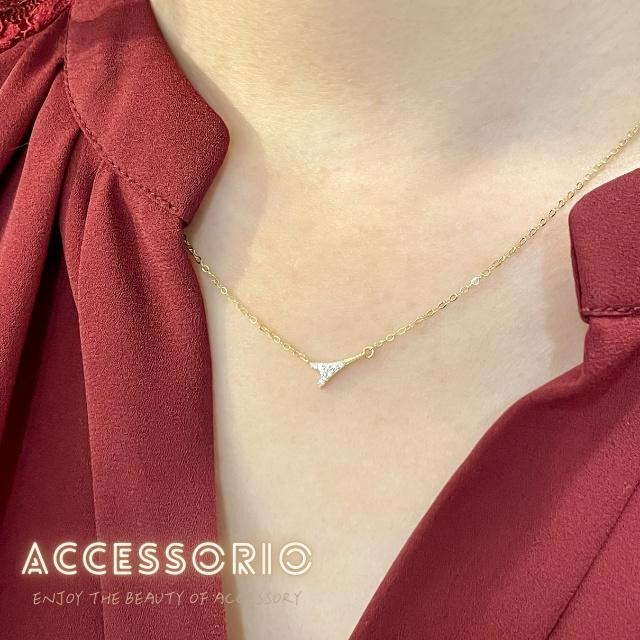 ╶◇╴拾飾 Accessorio 現貨  法式風情 巴黎鐵塔 S925銀鍍14K金項鍊-細節圖4