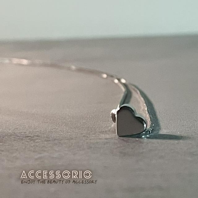 ╶◇╴拾飾 Accessorio 現貨  簡約百搭款 銀色愛心項鍊-細節圖2