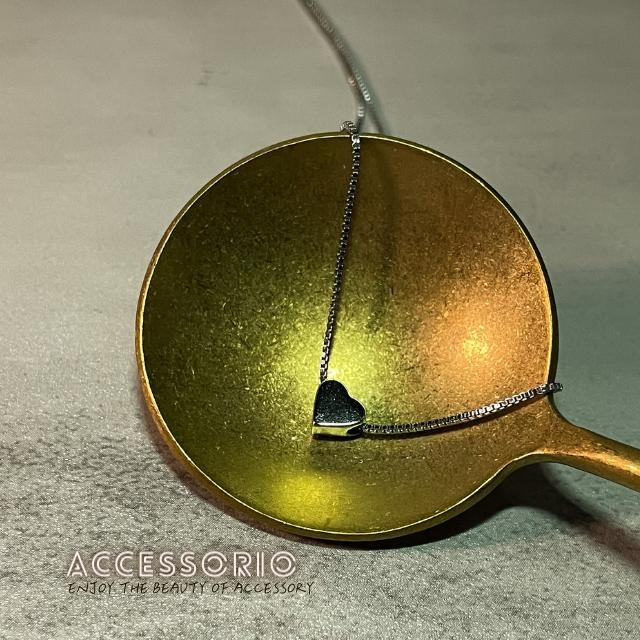 ╶◇╴拾飾 Accessorio 現貨  簡約百搭款 銀色愛心項鍊-細節圖3