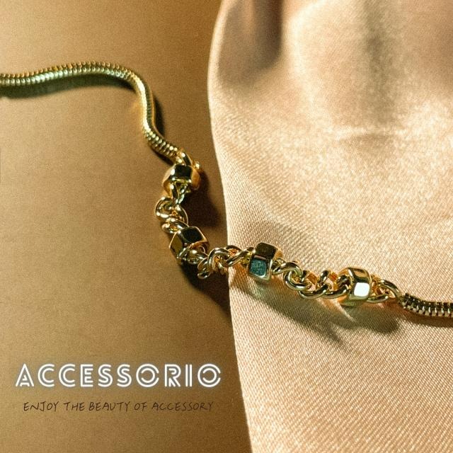 ╶◇╴拾飾 Accessorio 現貨  鍍18K金 歐美粗曠風 手鍊-細節圖2