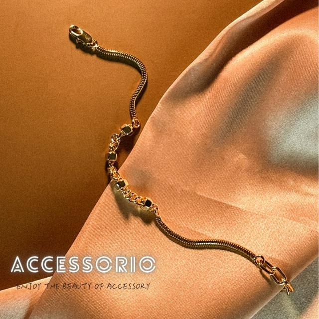 ╶◇╴拾飾 Accessorio 現貨  鍍18K金 歐美粗曠風 手鍊-細節圖7