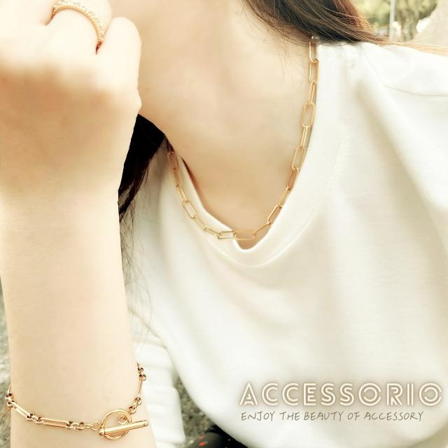 ╶◇╴拾飾 Accessorio 現貨  鈦鋼OT扣手鍊 鈦鋼項鍊-細節圖6