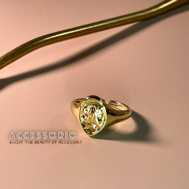 ╶◇╴拾飾 Accessorio 現貨  金色人像 開口可調式 戒指-細節圖7