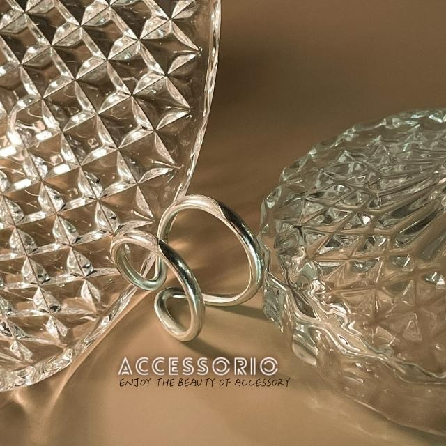 ╶◇╴拾飾 Accessorio 現貨  雙層大開口 銀色可調式戒指-細節圖4