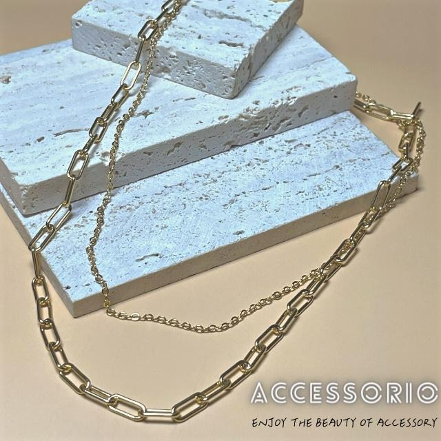 ╶◇╴拾飾 Accessorio 現貨  鍍18K金 雙層疊戴項鍊-細節圖6