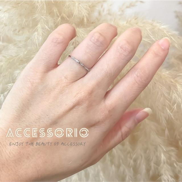 ╶◇╴拾飾 Accessorio 現貨  S925純銀鍍14K金 輕奢排鑽開口戒指-細節圖2