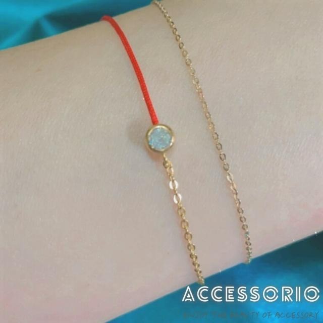 ╶◇╴拾飾 Accessorio 現貨  新鮮出爐 台北霞海城隍廟 S925純銀祈福紅線手鍊-細節圖2