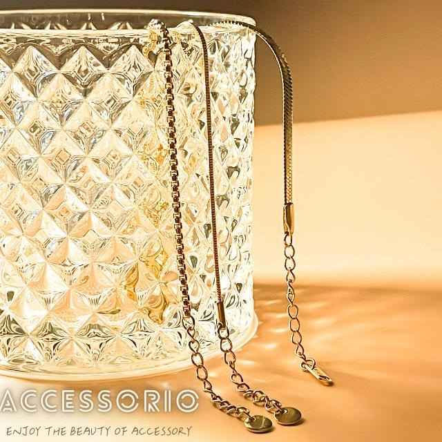 ╶◇╴拾飾 Accessorio 現貨  鈦鋼 扁平蛇骨 八角蛇骨 盒子手鍊-細節圖3