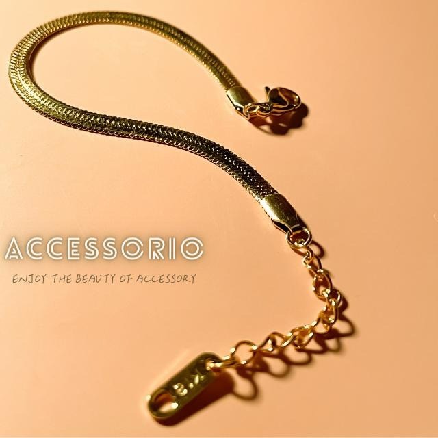 ╶◇╴拾飾 Accessorio 現貨  鈦鋼 扁平蛇骨 八角蛇骨 盒子手鍊-細節圖5