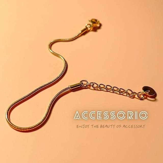 ╶◇╴拾飾 Accessorio 現貨  鈦鋼 扁平蛇骨 八角蛇骨 盒子手鍊-細節圖6