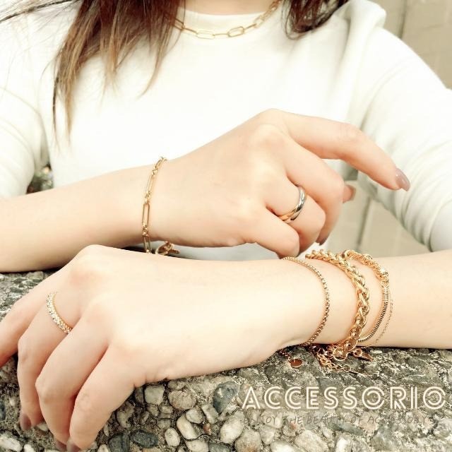 ╶◇╴拾飾 Accessorio 現貨  鈦鋼 扁平蛇骨 八角蛇骨 盒子手鍊-細節圖9