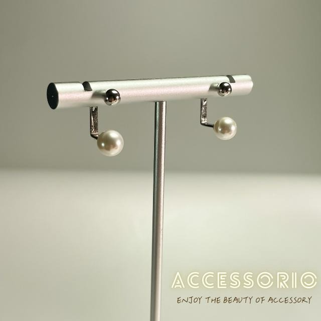 ╶◇╴拾飾 Accessorio 現貨  S925純銀小金豆 天然珍珠耳環-細節圖5