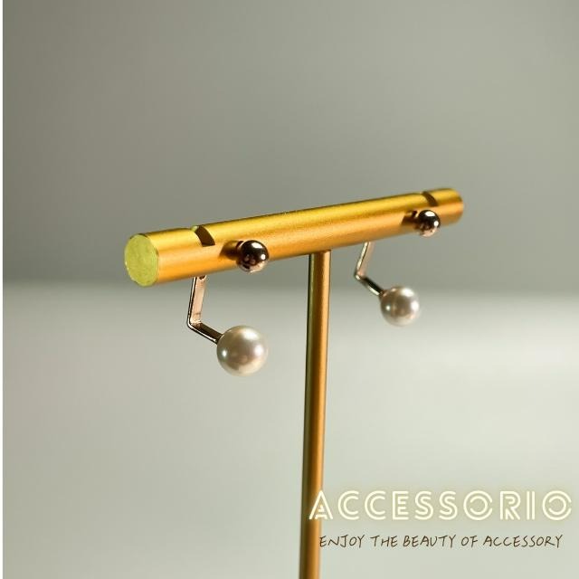 ╶◇╴拾飾 Accessorio 現貨  S925純銀小金豆 天然珍珠耳環-細節圖6