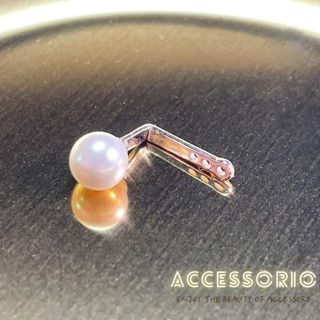 ╶◇╴拾飾 Accessorio 現貨  S925純銀小金豆 天然珍珠耳環-細節圖7