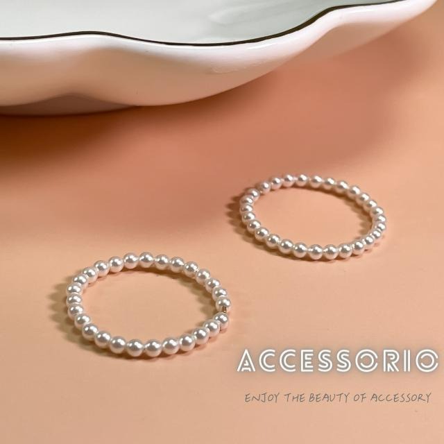 ╶◇╴拾飾 Accessorio 現貨  施華洛世奇珍珠戒指 線戒-細節圖5