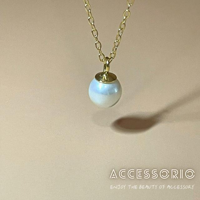 ╶◇╴拾飾 Accessorio 現貨  輕奢 天然珍珠 S925純銀鍍14K金項鍊-細節圖3