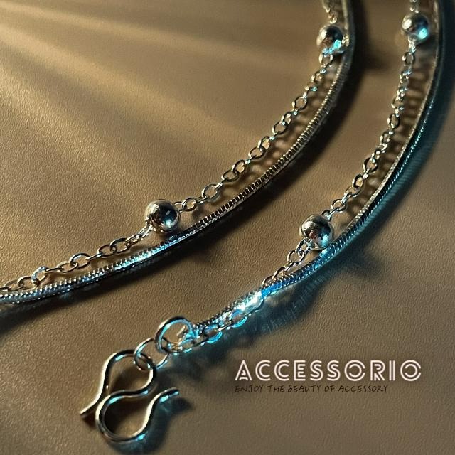 ╶◇╴拾飾 Accessorio 現貨  手鍊 簡約百搭款 蛇骨雙層手鍊-細節圖2