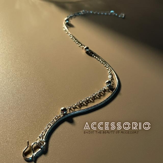 ╶◇╴拾飾 Accessorio 現貨  手鍊 簡約百搭款 蛇骨雙層手鍊-細節圖4