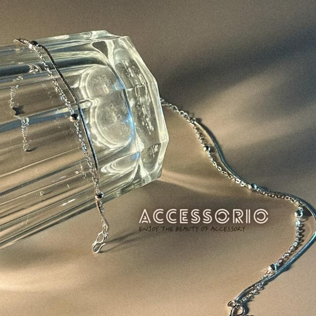 ╶◇╴拾飾 Accessorio 現貨  手鍊 簡約百搭款 蛇骨雙層手鍊-細節圖5