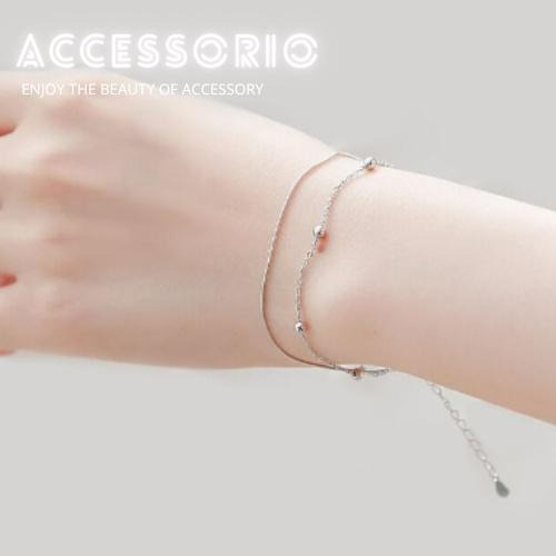 ╶◇╴拾飾 Accessorio 現貨  手鍊 簡約百搭款 蛇骨雙層手鍊-細節圖6