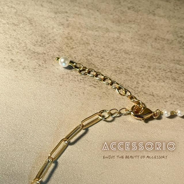 ╶◇╴拾飾 Accessorio 現貨  天然珍珠項鍊 拼接復古錢幣 電鍍14K金項鍊-細節圖4