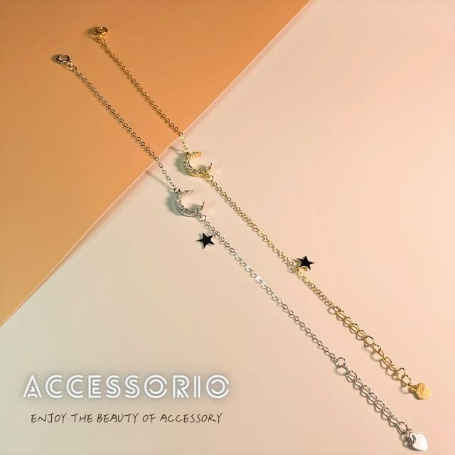 ╶◇╴拾飾 Accessorio 現貨  S925純銀 鋯石星月手鍊-細節圖6