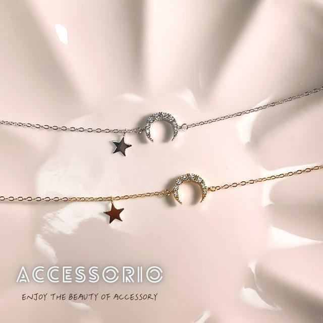 ╶◇╴拾飾 Accessorio 現貨  S925純銀 鋯石星月手鍊-細節圖7