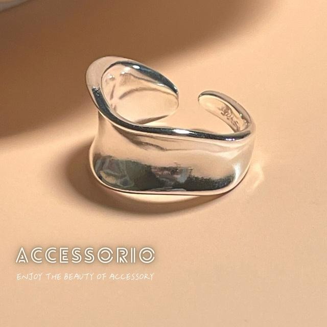 ╶◇╴拾飾 Accessorio 現貨  S925純銀 不規則寬戒指-細節圖2