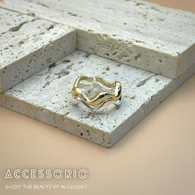 ╶◇╴拾飾 Accessorio 現貨  不規則細戒 S925純銀開口可調整戒指-細節圖3