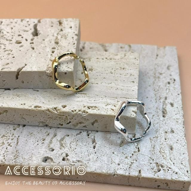 ╶◇╴拾飾 Accessorio 現貨  不規則細戒 S925純銀開口可調整戒指-細節圖5