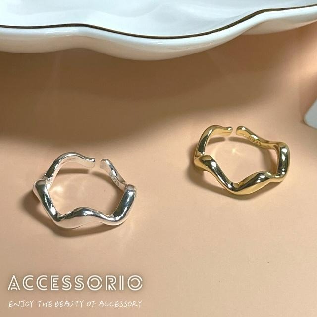 ╶◇╴拾飾 Accessorio 現貨  不規則細戒 S925純銀開口可調整戒指-細節圖6